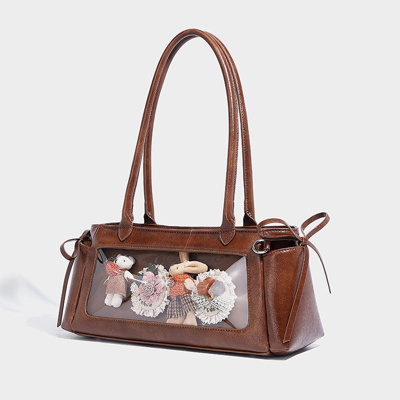 Beaira Butterfly knot niche design casual pain bag cute and versatile baguette bag single shoulder armpit bag large capacity handbag