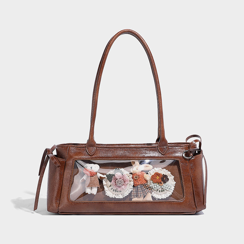 Beaira Butterfly knot niche design casual pain bag cute and versatile baguette bag single shoulder armpit bag large capacity handbag