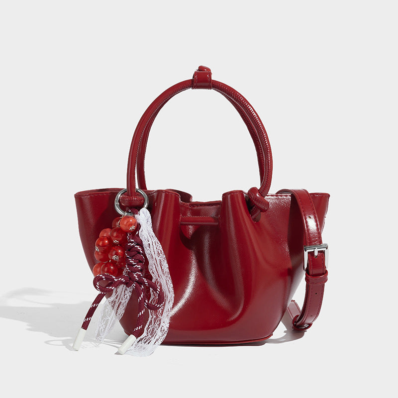 Beaira Outsourced niche hand-held bucket bag women's new simple and versatile shoulder bag casual commuting crossbody bag