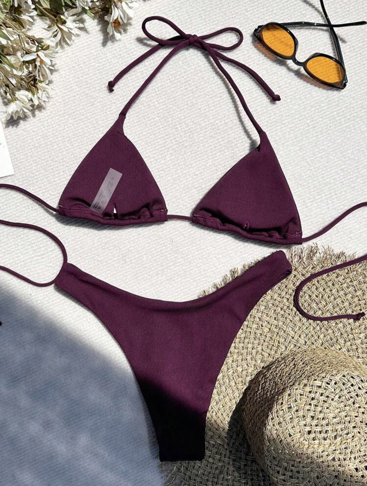 Beaira European and American new solid color sexy split bikini bikini swimsuit women's hot spring beach vacation