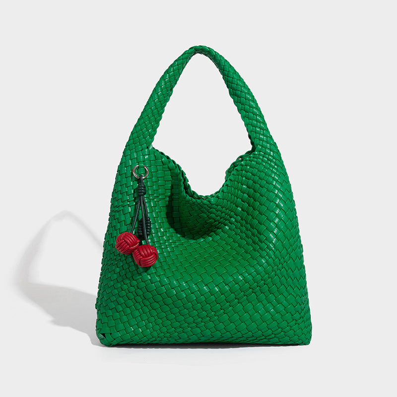 Beaira Commuting large capacity tote bag new casual and fashionable mother and child bag pure hand woven armpit women's bag
