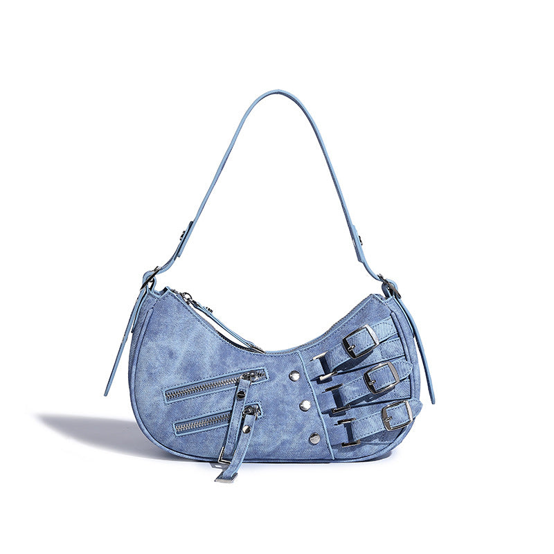 Beaira Small Cross border Retro Cowboy Spicy Girl Colorful New Bag Women's Fashion Versatile Underarm Single Shoulder Handbag