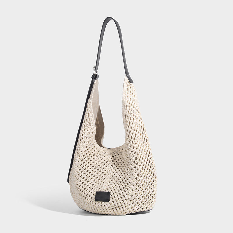 Beaira Vacation style beach bag large capacity high-end handmade woven tote bag women's new single shoulder fashionable crossbody bag