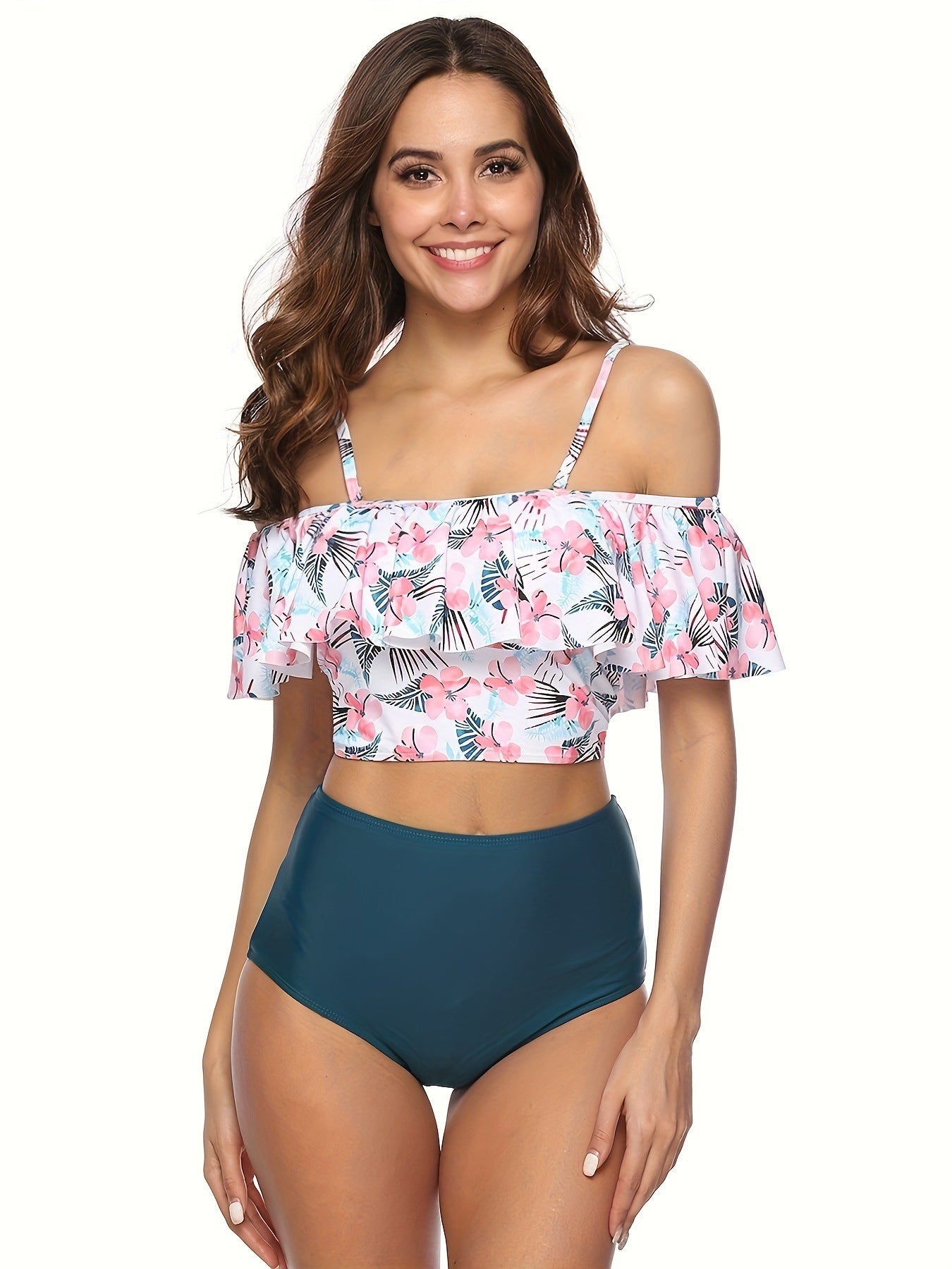 Beaira Ruffle Bikini Set High Waisted Swimsuit Women's Swimwe