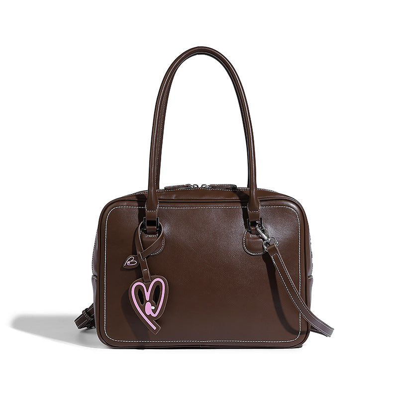 Beaira Autumn and Winter New Large Capacity Toast Bag Vintage Handheld Boston Bag Fashion Single Shoulder Underarm Bag