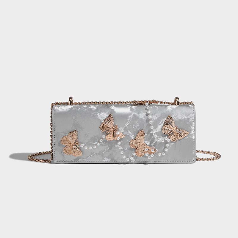 Beaira Small niche design butterfly bag new fashionable and versatile underarm bag high-end feeling sweet and cool spicy girl single shoulder chain bag