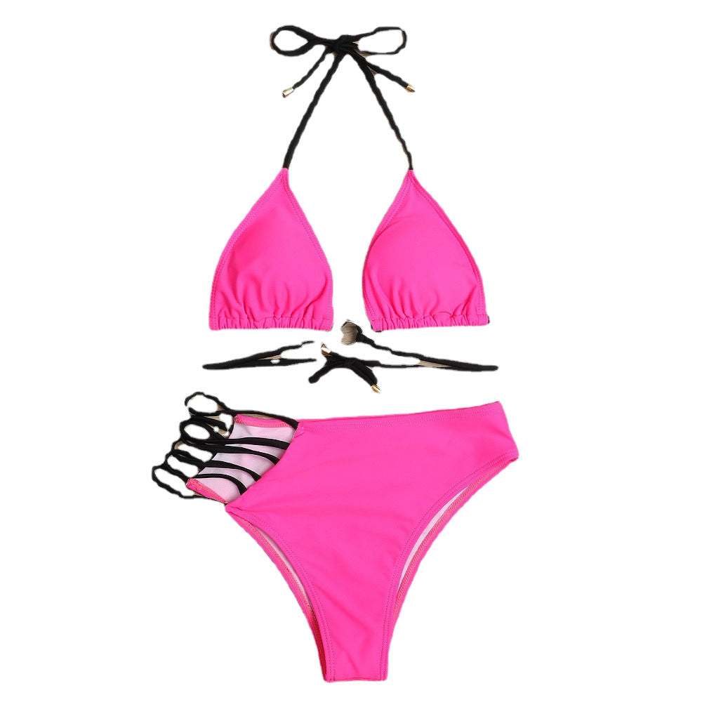 Beaira European and American new swimsuit women's split bikini swimsuit leopard print hollowed out swimsuit bikini swimsuit
