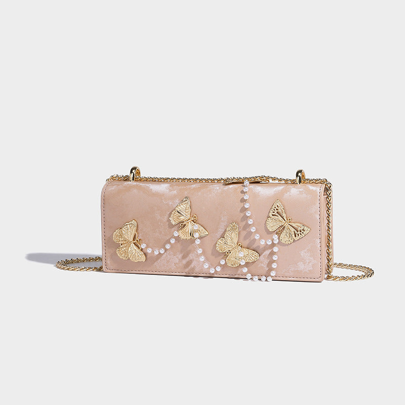 Beaira Small niche design butterfly bag new fashionable and versatile underarm bag high-end feeling sweet and cool spicy girl single shoulder chain bag