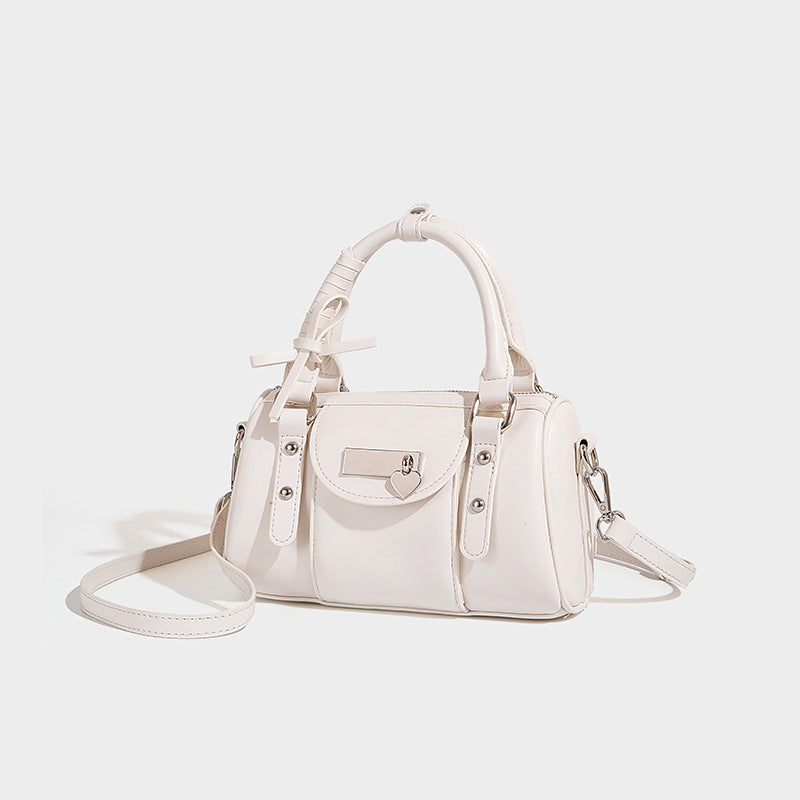 Beaira Spring and summer bag new niche texture ballet bowling bag sweet and cool heart sweet and cool bow crossbody bag