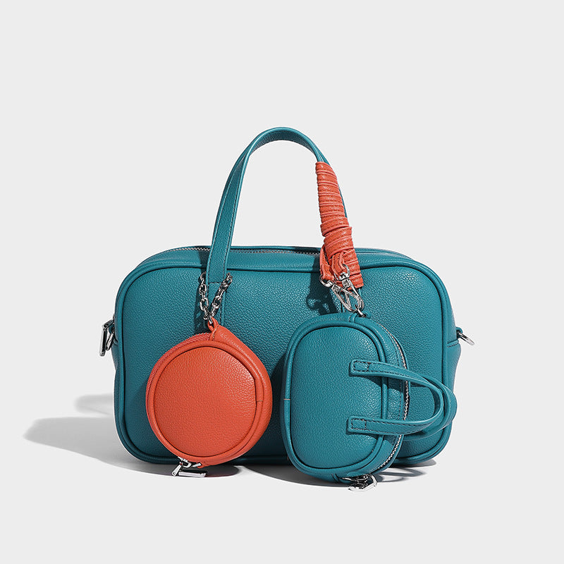 Beaira Small and trendy Boston bowling bag autumn and winter new item mother and child bag retro single shoulder crossbody bag