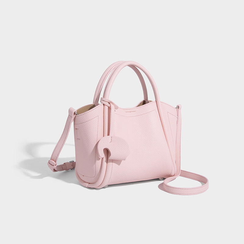 Beaira Vegetable Basket Bag New Simple Korean Fashion Handheld Shoulder Bag Versatile Soft Leather Casual Letter Crossbody Bag