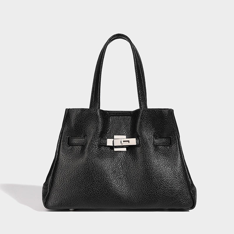 Beaira Small niche design cowhide tote bag women's new large capacity trendy Kelly bag commuting single shoulder handbag
