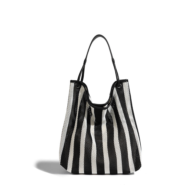 Beaira Summer woven bag women's new vacation lazy style tote bag large capacity single shoulder armpit bag bucket bag