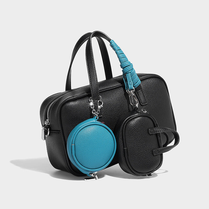 Beaira Small and trendy Boston bowling bag autumn and winter new item mother and child bag retro single shoulder crossbody bag