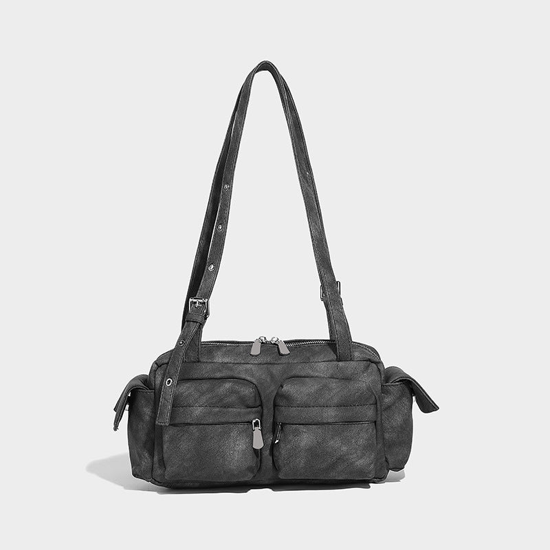 Beaira Korean Ins personality versatile niche multi pocket design handheld mailman bag autumn and winter large capacity single shoulder armpit bag