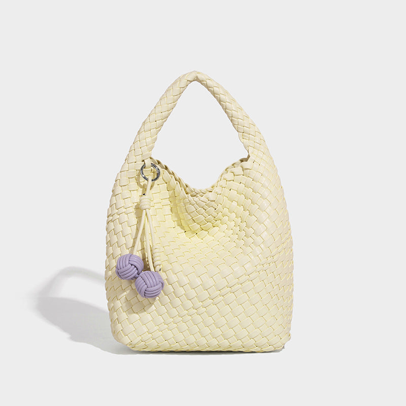 Beaira Cross border hot selling pure handmade woven bag women's fashionable and durable tote bag summer large capacity single shoulder crossbody bag