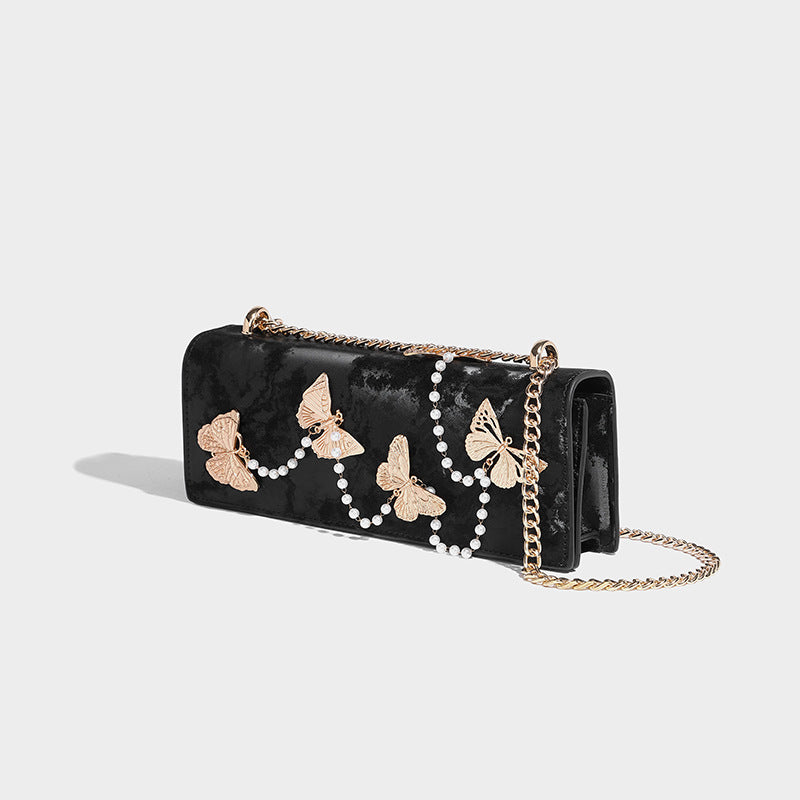 Beaira Small niche design butterfly bag new fashionable and versatile underarm bag high-end feeling sweet and cool spicy girl single shoulder chain bag