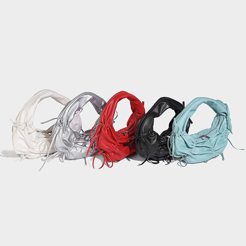 Beaira New pleated bow design hand-held crescent bag high-end fashionable niche trendy single shoulder underarm bag