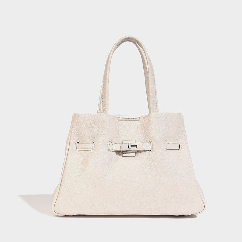 Beaira Small niche design cowhide tote bag women's new large capacity trendy Kelly bag commuting single shoulder handbag