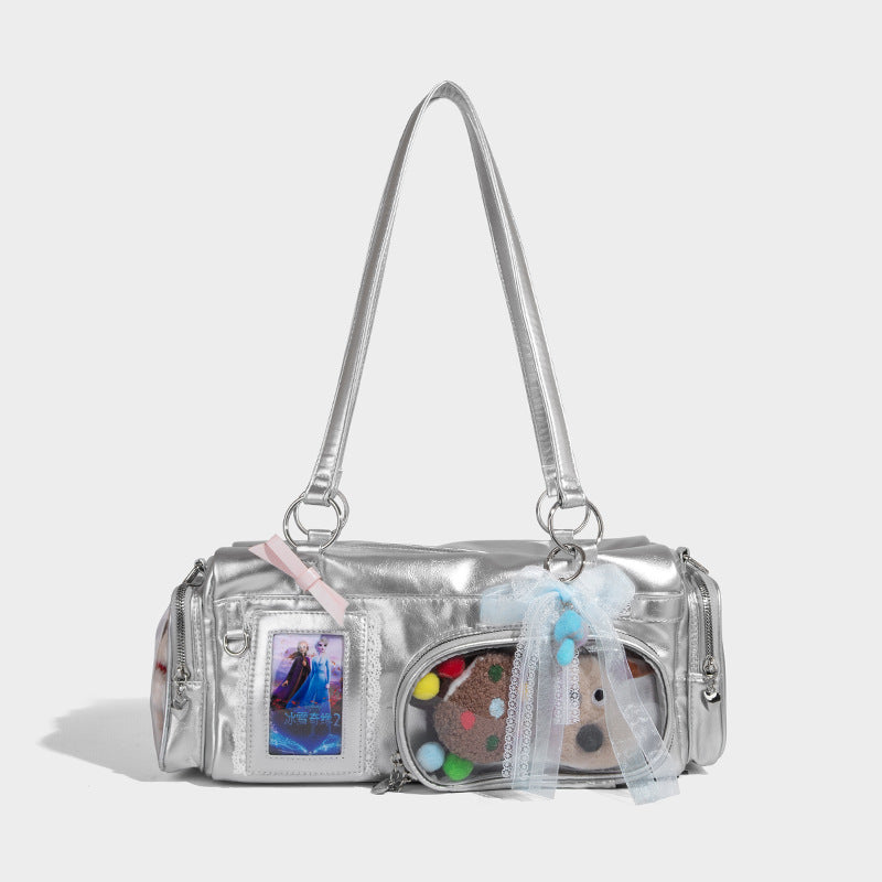 Beaira New design casual tote large capacity bag women's transparent commuting travel bag pain bag versatile single shoulder crossbody