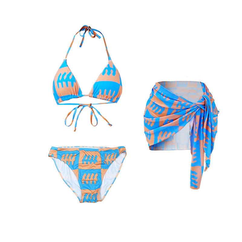 Beaira Cross border popular beach vacation mermaid sexy bikini women three-point pink pure desire European and American style split swimsuit