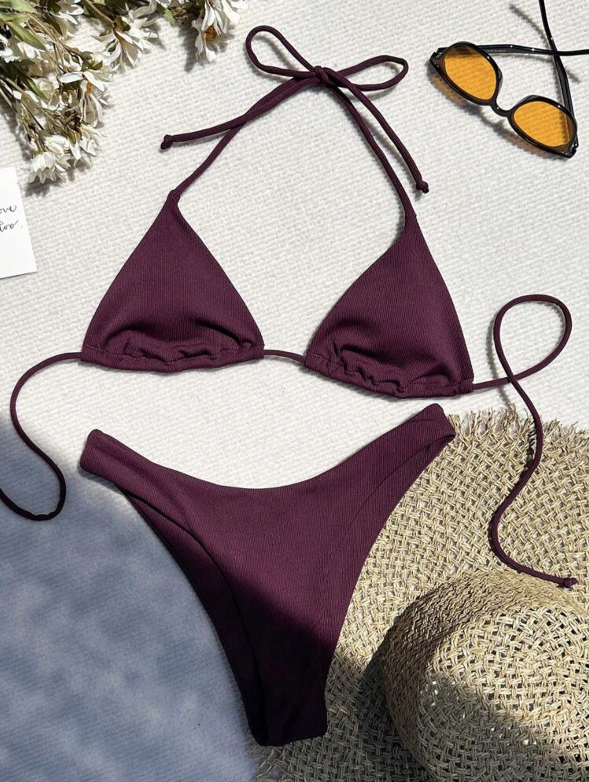Beaira European and American new solid color sexy split bikini bikini swimsuit women's hot spring beach vacation