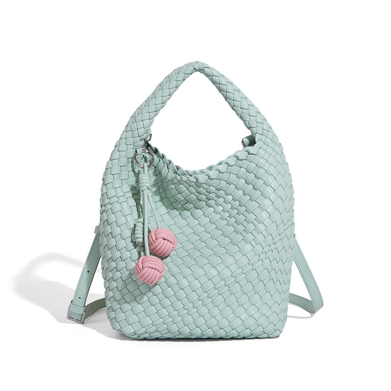 Beaira Cross border hot selling pure handmade woven bag women's fashionable and durable tote bag summer large capacity single shoulder crossbody bag