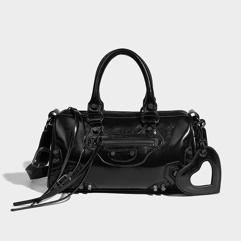 Beaira Paris Rivet Dark Motorcycle Bag Spicy Girl niche design high-end feel large capacity single shoulder crossbody tote handbag