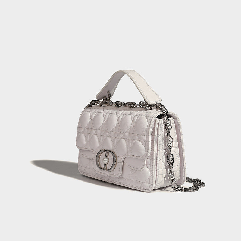 Beaira A niche pink diamond grid small square bag for women's new high-end fashion handbag chain shoulder crossbody bag