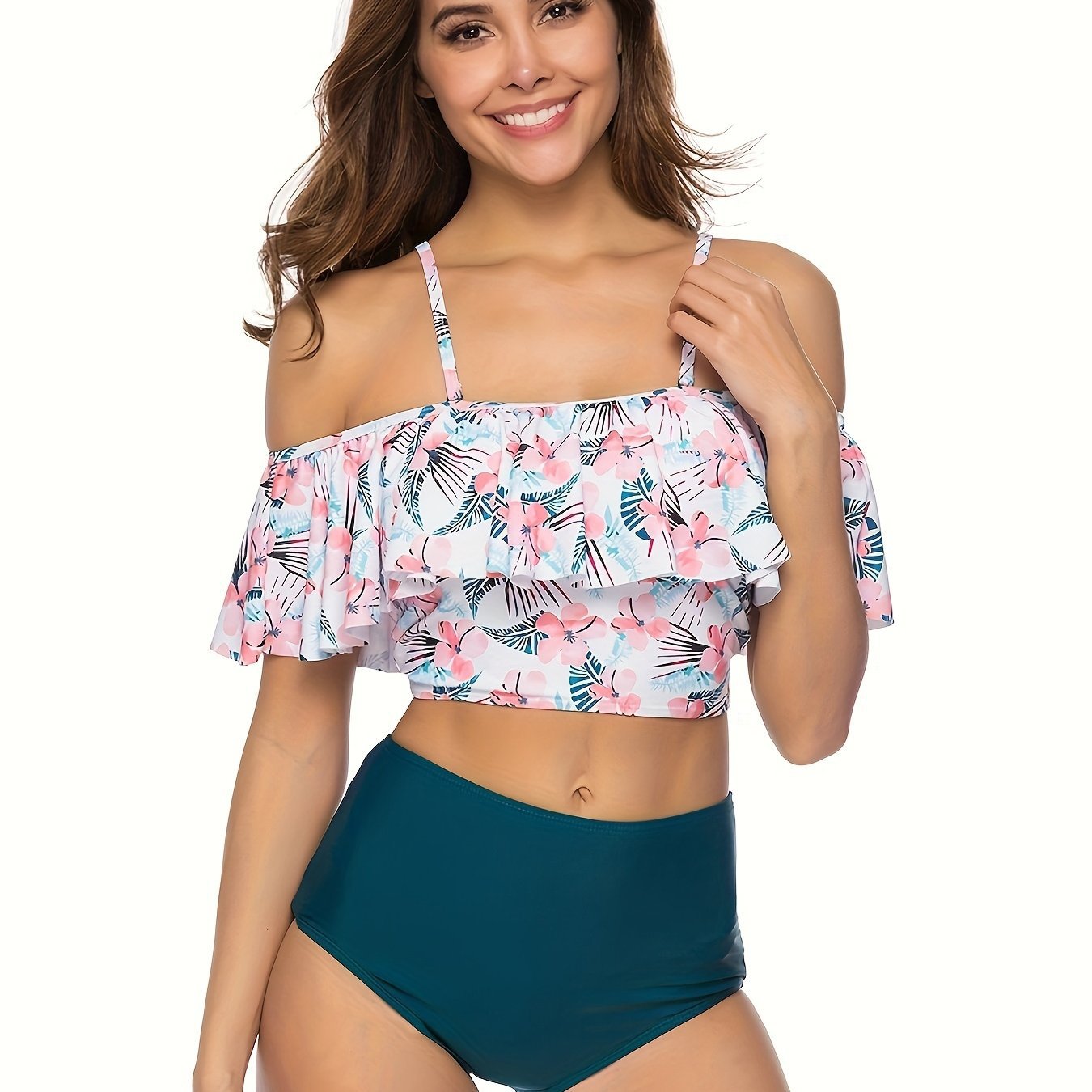 Beaira Ruffle Bikini Set High Waisted Swimsuit Women's Swimwe
