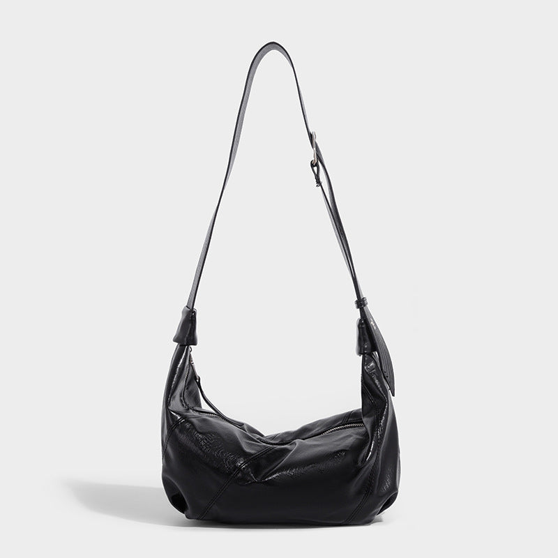 Beaira Cool bag new cross-border retro lazy style single shoulder dumpling bag high-end oil sensitive wax leather crossbody bag