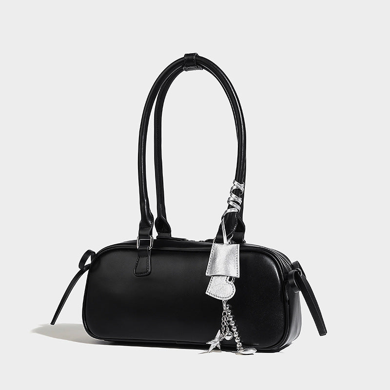 Beaira High looks fashionable versatile bow tie French stick bag heart-shaped hanging decoration French strap niche design single shoulder armpit bag