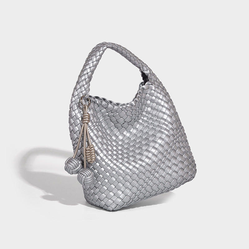 Beaira Cross border hot selling pure handmade woven bag women's fashionable and durable tote bag summer large capacity single shoulder crossbody bag