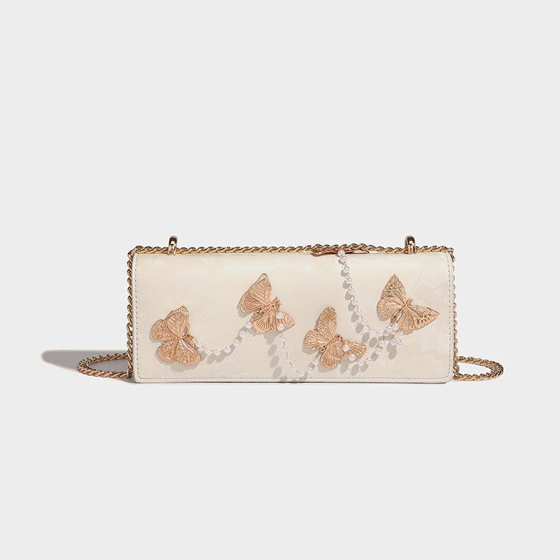 Beaira Small niche design butterfly bag new fashionable and versatile underarm bag high-end feeling sweet and cool spicy girl single shoulder chain bag