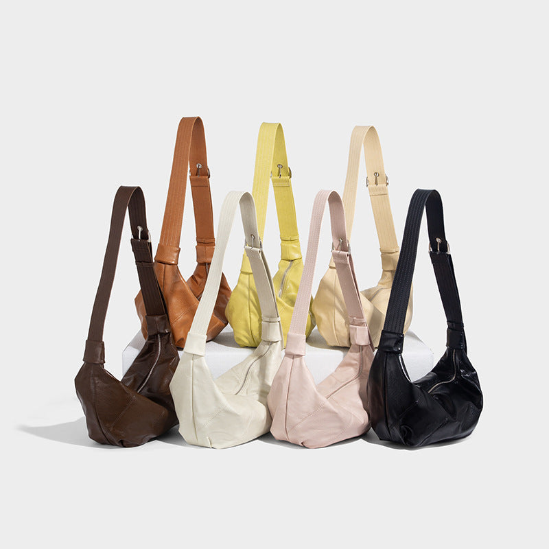 Beaira Cool bag new cross-border retro lazy style single shoulder dumpling bag high-end oil sensitive wax leather crossbody bag