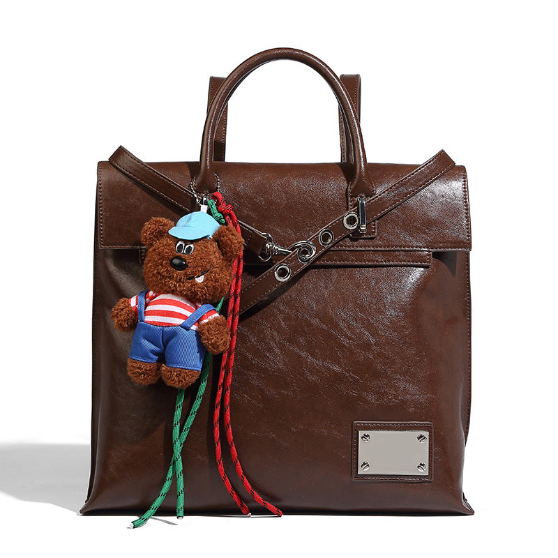 Beaira High Beauty Autumn New Large Capacity Retro Backpack for Class Commuting Fashion Versatile Handheld Tote Bag