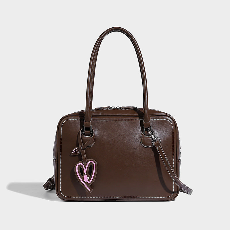 Beaira Autumn and Winter New Large Capacity Toast Bag Vintage Handheld Boston Bag Fashion Single Shoulder Underarm Bag