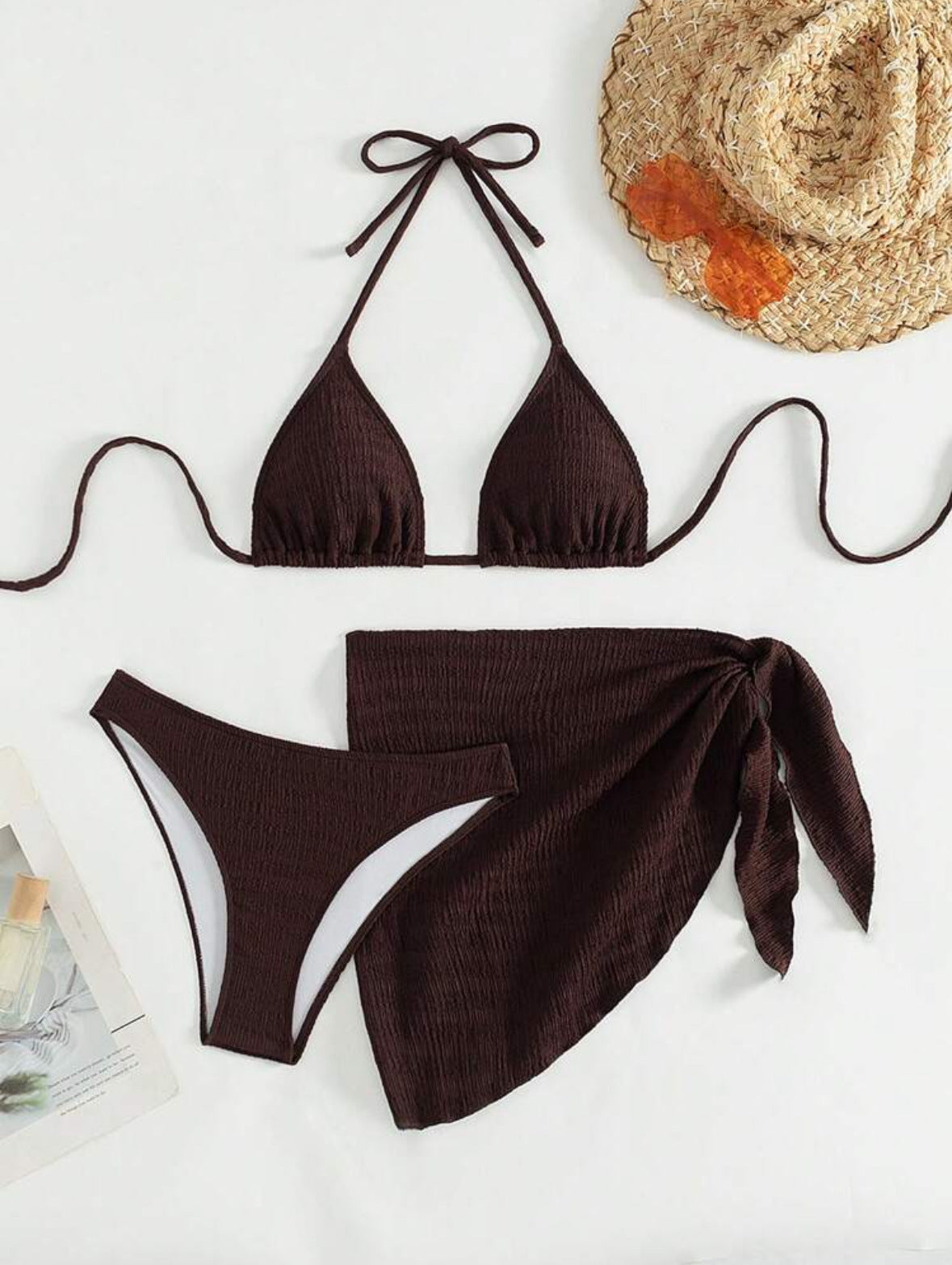 Beaira European and American new sexy three piece split swimsuit bikini cross-border lace up bikini for women