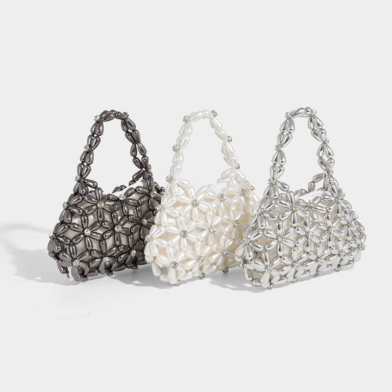 Beaira New personalized hand beaded woven diamond studded shiny and non functional air quality dumpling cloud hand-held crossbody bag