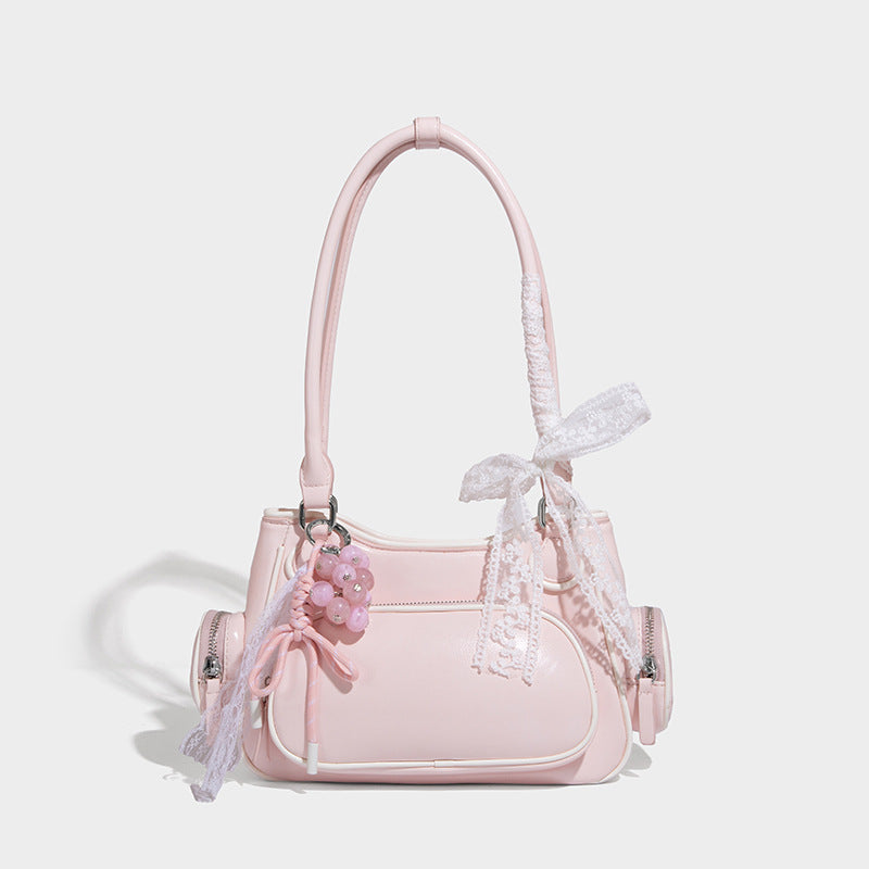 Beaira Large capacity crossbody bag women's new high-end style contrasting color single shoulder bowling bag fashionable and stylish handbag