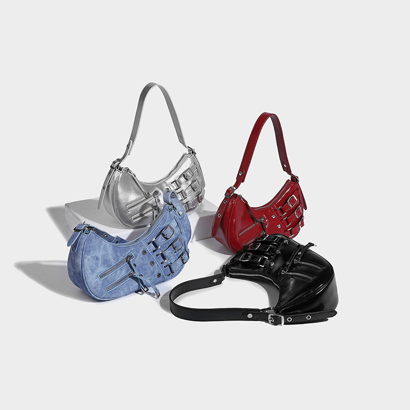 Beaira Small Cross border Retro Cowboy Spicy Girl Colorful New Bag Women's Fashion Versatile Underarm Single Shoulder Handbag