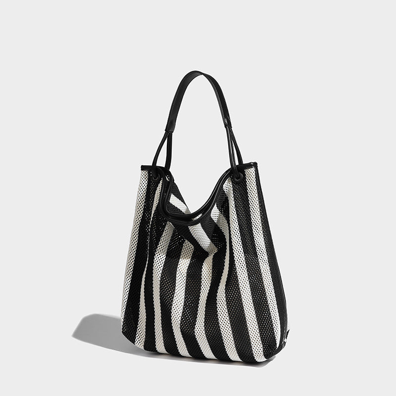 Beaira Summer woven bag women's new vacation lazy style tote bag large capacity single shoulder armpit bag bucket bag