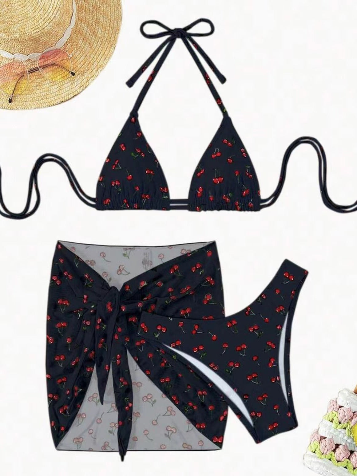 Beaira New European and American sexy bikini bikini three piece swimsuit set for women cross-border in stock