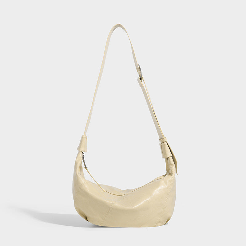 Beaira Cool bag new cross-border retro lazy style single shoulder dumpling bag high-end oil sensitive wax leather crossbody bag