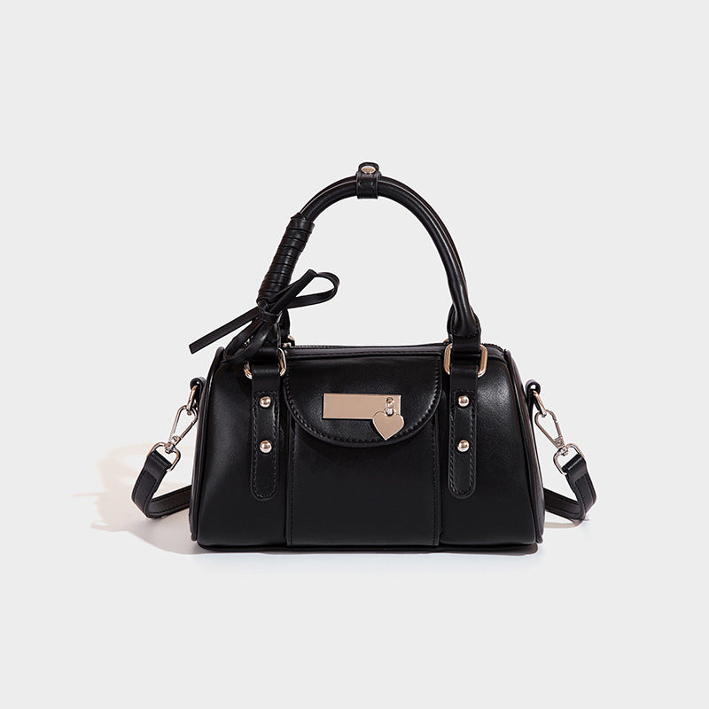 Beaira Spring and summer bag new niche texture ballet bowling bag sweet and cool heart sweet and cool bow crossbody bag