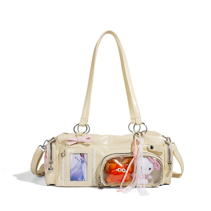 Beaira New design casual tote large capacity bag women's transparent commuting travel bag pain bag versatile single shoulder crossbody