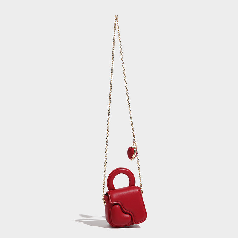 Beaira Chain Love Women's Bag New Fashionable Trendy Premium Texture Bag Single Shoulder Diagonal Cross Original Handheld Mini Bag