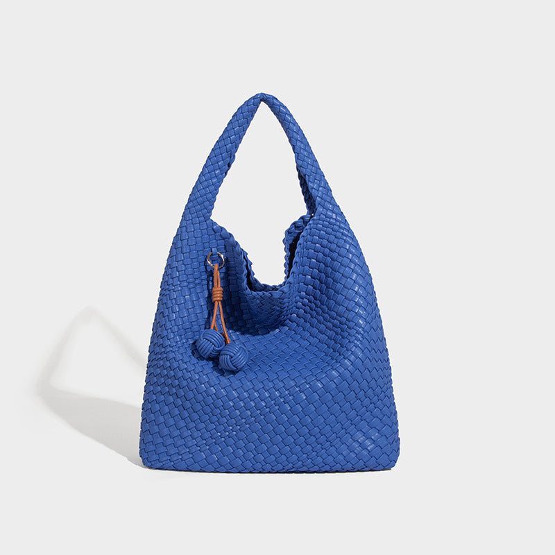 Beaira Commuting large capacity tote bag new casual and fashionable mother and child bag pure hand woven armpit women's bag