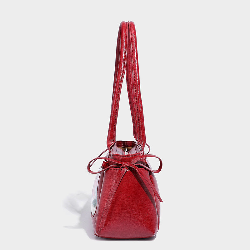 Beaira Butterfly knot niche design casual pain bag cute and versatile baguette bag single shoulder armpit bag large capacity handbag