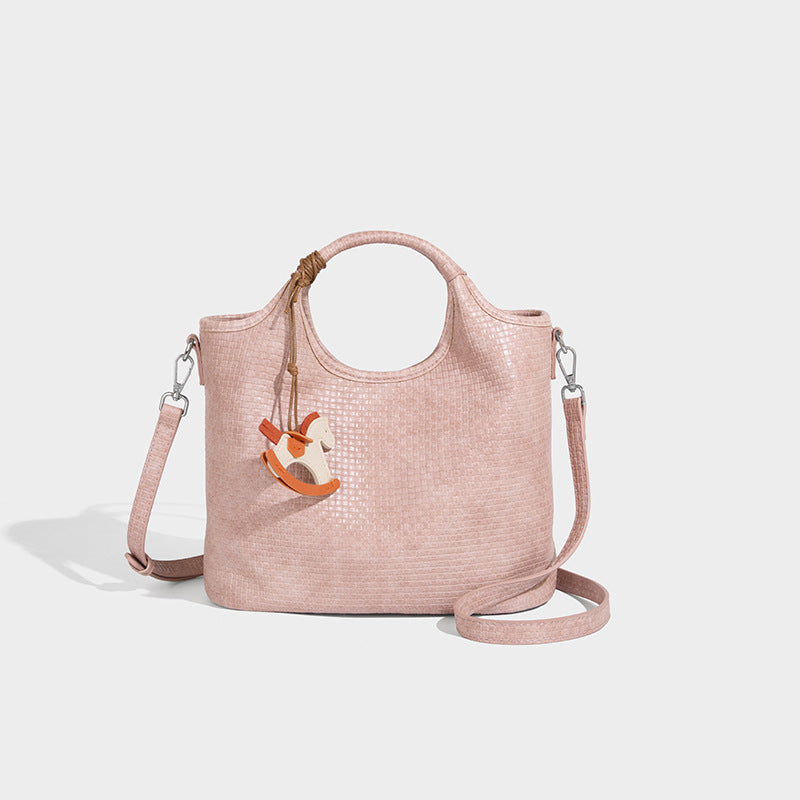 Beaira Large capacity Western style handbag new fashionable one shoulder vegetable basket bag niche design woven commuting bag